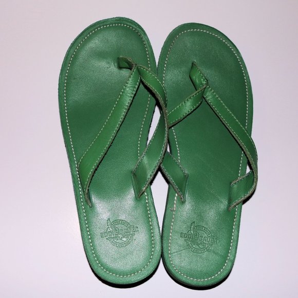 Womens Eddie Bauer Green Leather Flip 